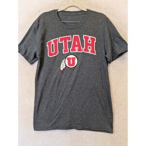 Utah Utes T-Shirt Men's Medium Charcoal Gray Short Sleeve Graphic Tee NCAA